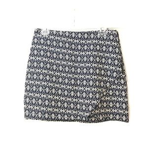 Navy and white mini skirt